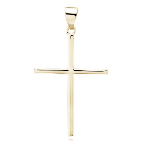 Cruce argint slim placată cu aur galben DiAmanti Z2106CG-DIA (Argint 925‰ 1 g.)
